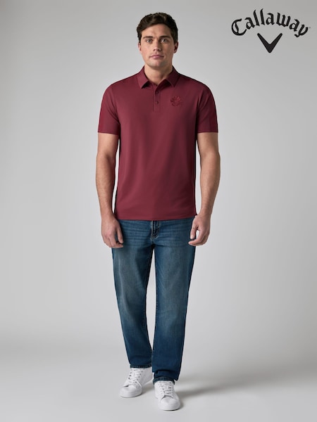 Roșu - Regular Premium Mixed Media Polo Shirt