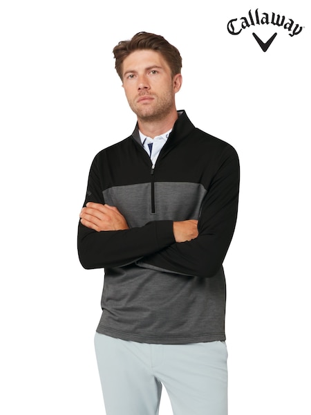 Black - Regular Callaway Apparel Light Weight Lux Touch Pullover Black Jumper