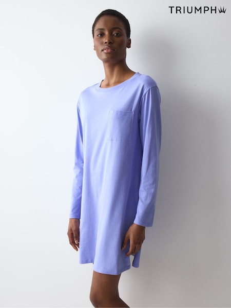 Mėlyna - Triumph Good Long Sleeved Nightdress
