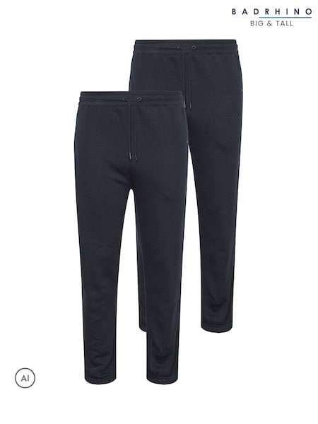 Albastru - Regular Badrhino Big & Tall Essential Joggers 2 Pack