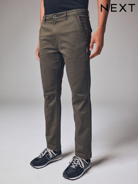 Kaki zelena - Zip Detail Stretch Trousers (796226) | € 19