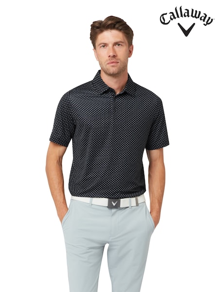 Black - Regular Callaway Apparel Trademark Golf Black Polo Shirt