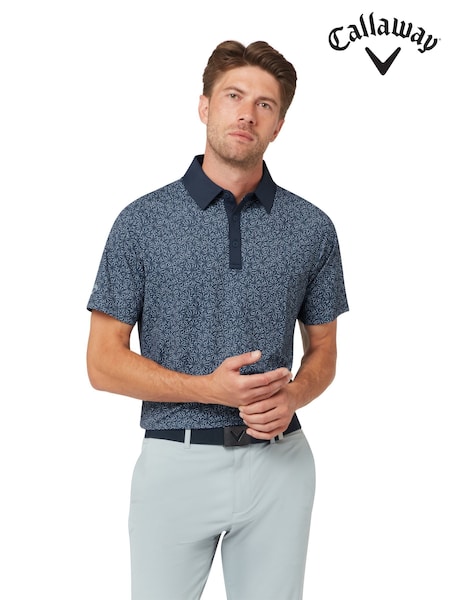 modra - Regular Callaway Apparel Blue Confetti Polo Shirt