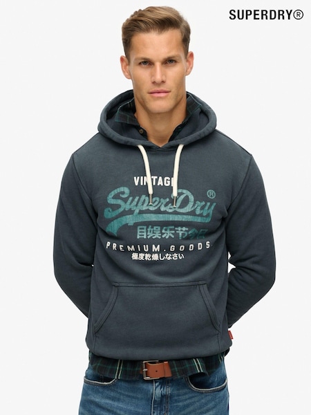 Superdry Jet Black Duo Vintage Logo Hoodie (796410) | €77