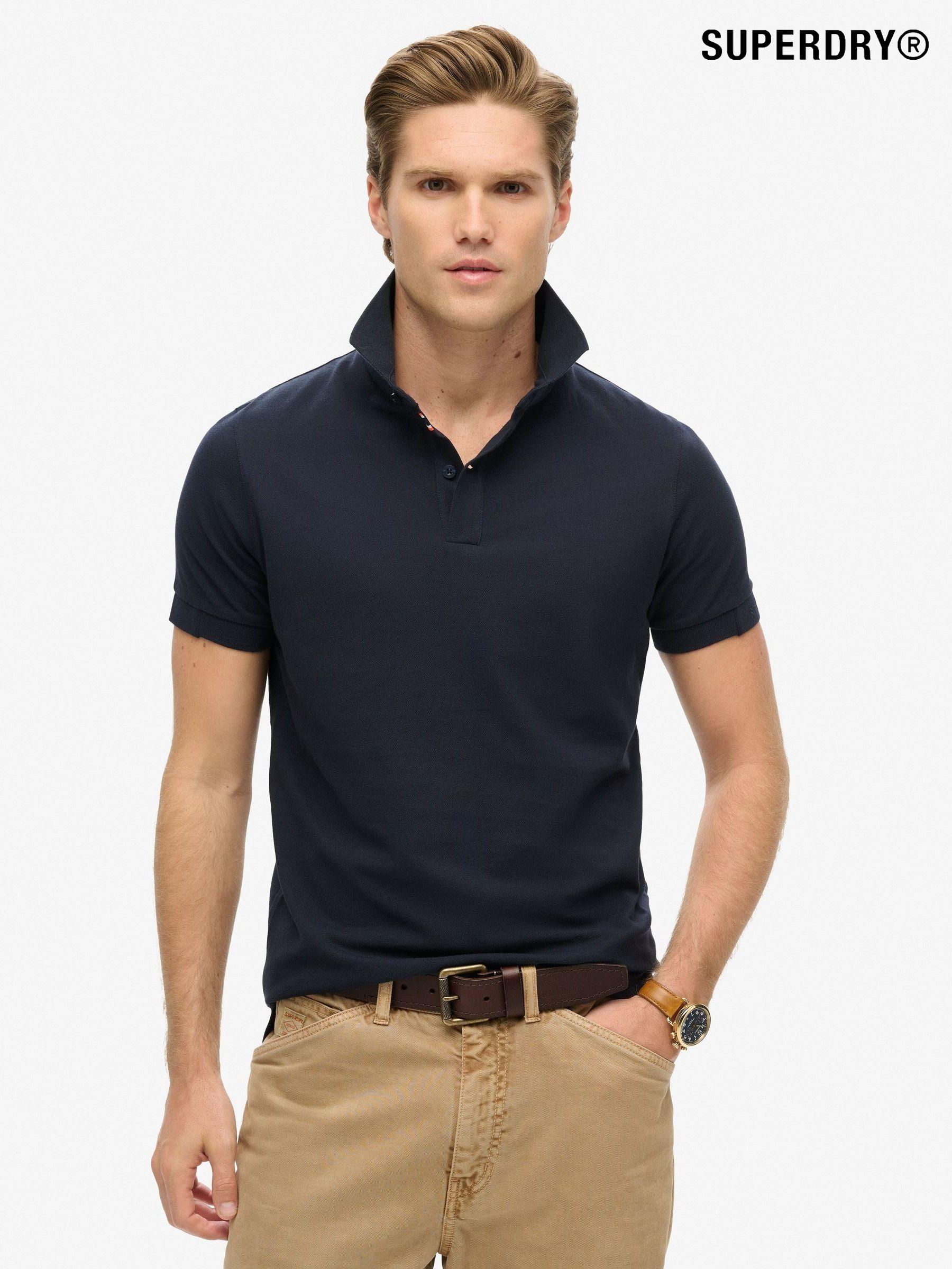 Superdry navy polo shirt outlet
