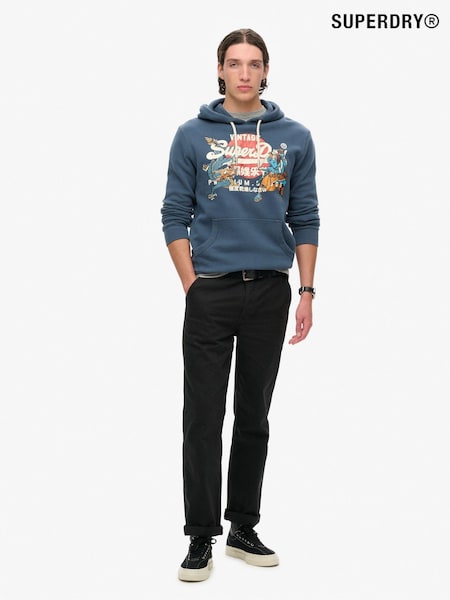 Superdry Ink Blue Tokyo Vintage Logo Hoodie (796478) | R$ 590