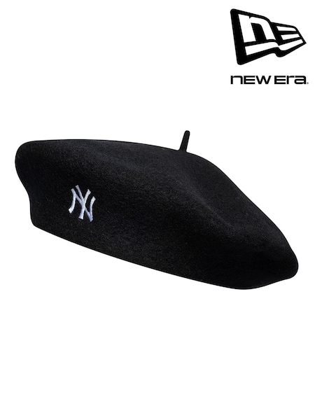 Black - New Era Wool Script New York Yankees Beret