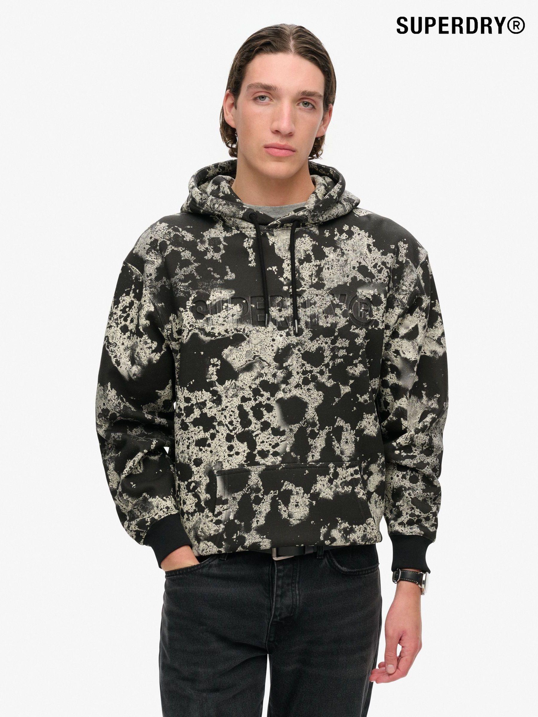 Men s Superdry Black Hooded Camouflage Brandedfashion Next Oman