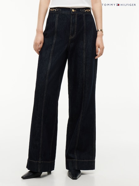 Black - Tommy Hilfiger Indie High Rise '70s Wide Jeans