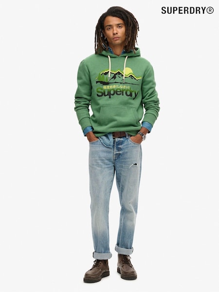 Superdry Winter Mint Marl CL Great Outdoors Graphic Hoodie (797268) | R$ 590