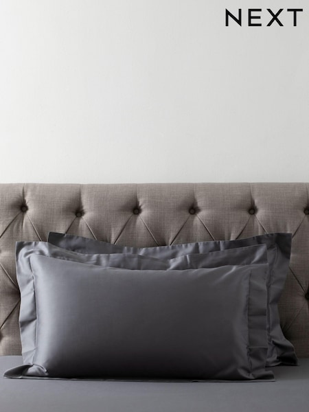 Set of 2 Charcoal Grey 400 Thread Count 100% Egyptian Cotton Pillowcases (797352) | €23.50 - €26