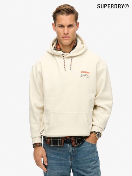 Crème - Sweat à capuche Superdry sport utilitaire à logo (797441) | € 87