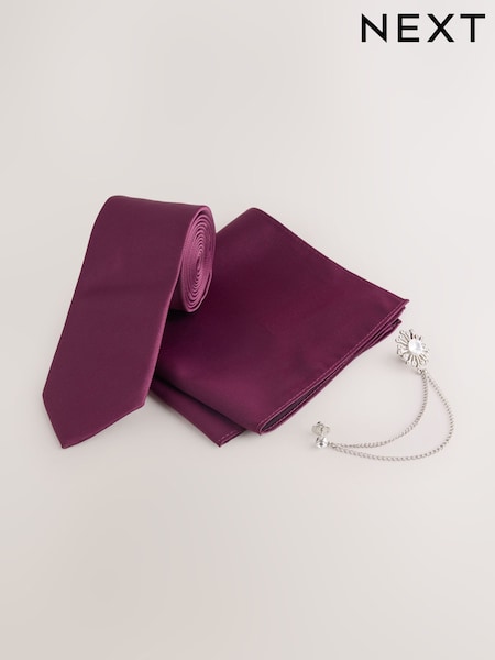 Rot - Regular Tie Pocket Square And Pin Set