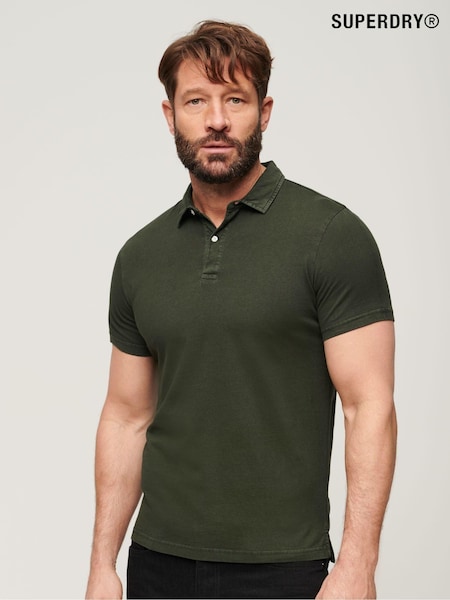 Superdry Olive Green 100% Cotton Studios Jersey Polo Shirt (797546) | € 30