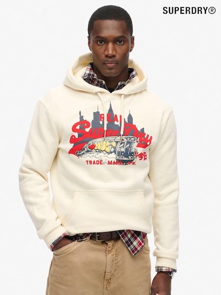 Рис белый - Superdry New York VL Graphic Hoodie (797965) | €91