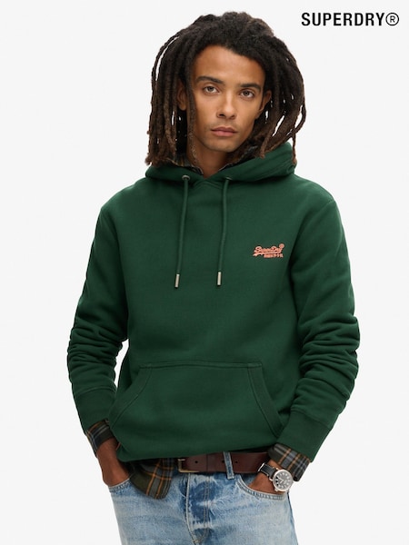 Superdry Green Enamel Essential Slim Fit Logo Hoodie (797978) | R$ 545