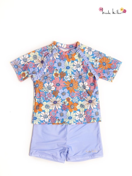 Nicole Miller Purple Rash Guard and Shorts Set (798265) | 114 LEI - 121 LEI