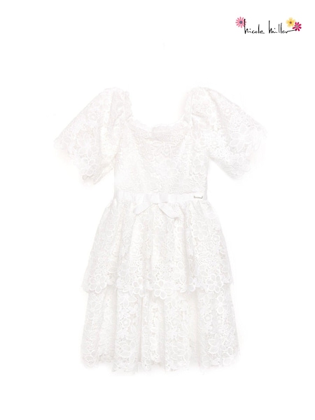 Nicole Miller Guipure Lace White Derss (798358) | 214 LEI - 225 LEI