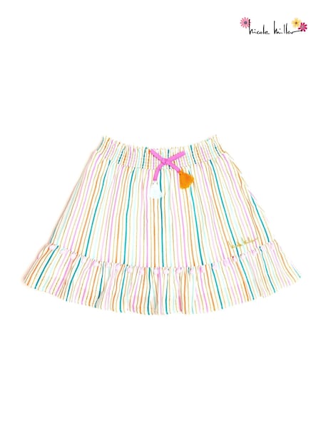 Nicole Miller Striped 100% Cotton Multi Skirt (798447) | €17.50 - €19