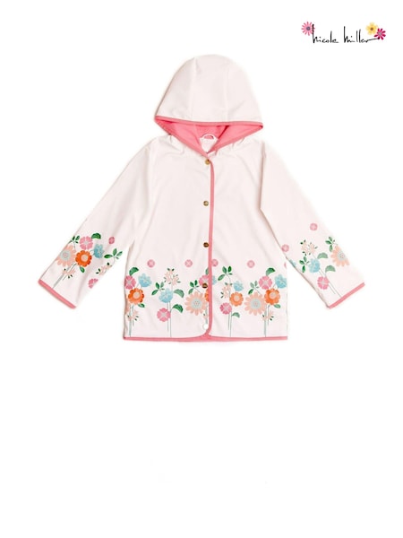 Nicole Miller Floral Print White Raincoat (798729) | €33 - €40