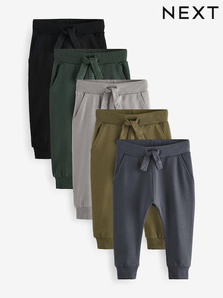 Grey/Black/Green Joggers 5 Pack (3mths-7yrs) (798771) | 5,920 ISK - 6,795 ISK