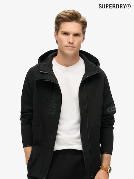Superdry Black/Orange Tech Logo Loose Fit Zip Hoodie (799434) | AZN 175