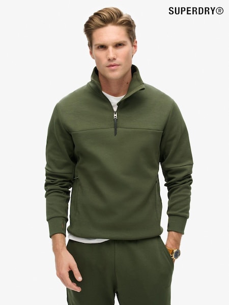 Superdry Dark Moss Green Dark Moss Green Tech Loose Half Zip Sweatshirt (799661) | R$ 590