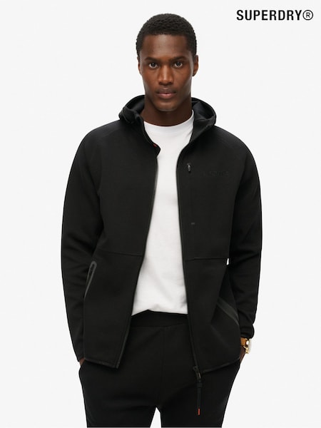 Svart - Superdry Tech Logo Loose Fit Zip Hoodie (799691) | kr1 470
