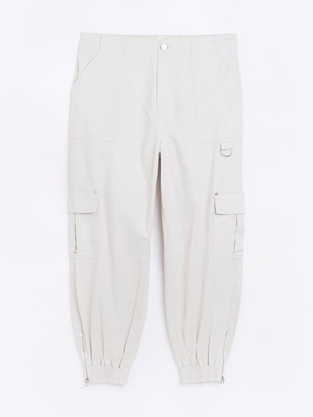 River Island Cream Plus Zip Cuff Cargo Trousers (800170) | €24