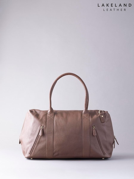 Коричневый - Lakeland Leather Large Discoverer Leather Holdall (801113) | €184