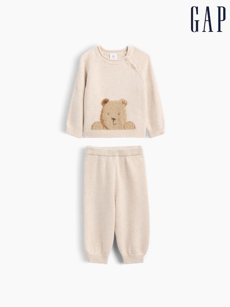 Cream - Gap Brannan Bear Jumper & Leggings Set (0-24mths)