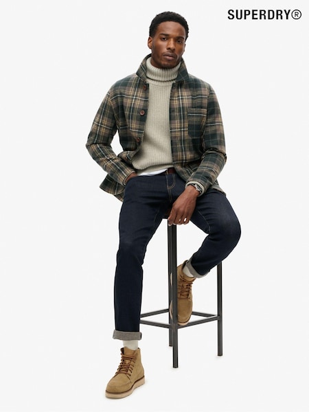 Superdry Mono Check Merchant Textured Overshirt (801358) | €182