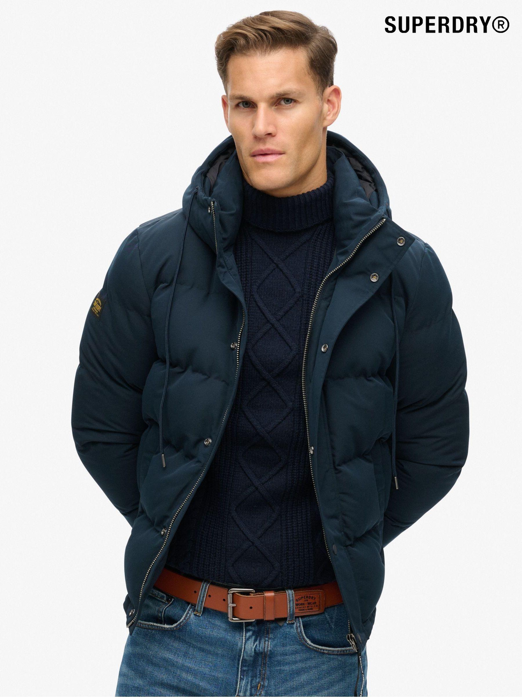 Superdry parka navy mint cheap