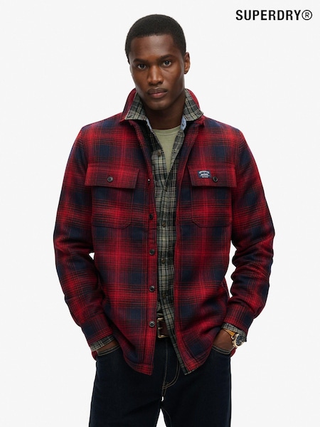 Yli Liukuväri Punainen - Superdry Wool Miller Overshirt (801682) | €118