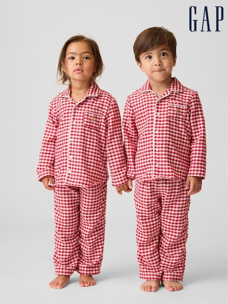 Red Gingham - Gap Flannel Pyjamas Set (6mths-5yrs)