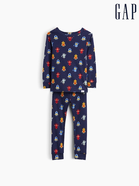 Navy Robots - Gap Brushed Cotton Pyjamas Set (6mths-5yrs)