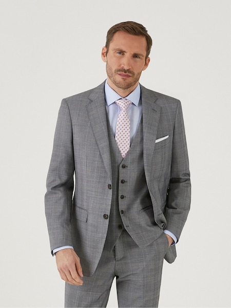 Skopes Grey Tailored Fit Buxton Check Suit (802068) | €66