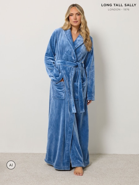 Blue - Long Tall Sally Super Luxe Maxi Dressing Gown