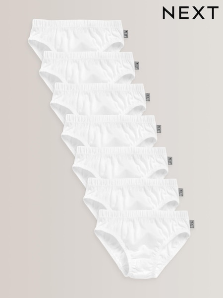 Weiß - 100% Cotton Briefs 7 Pack (1.5-16yrs) (802412) | 9 € - 14 €