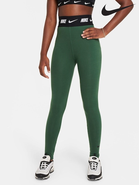 Nike Green Logo Tape High Waisted Leggings (802435) | €17.50
