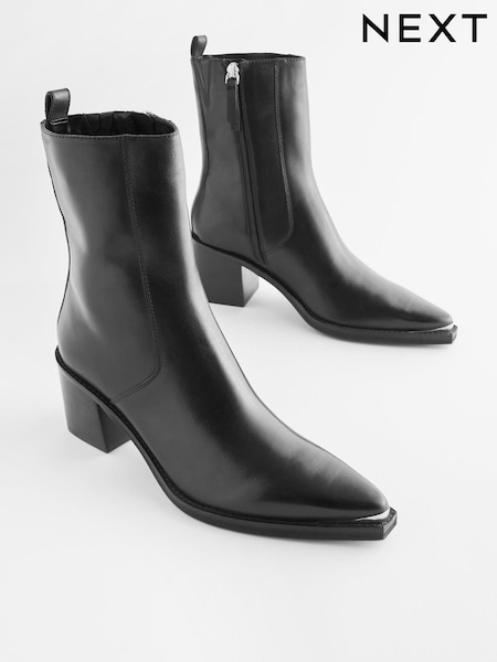 Black Forever Comfort® Chisel Toe Cap Ankle Boots (802911) | €39