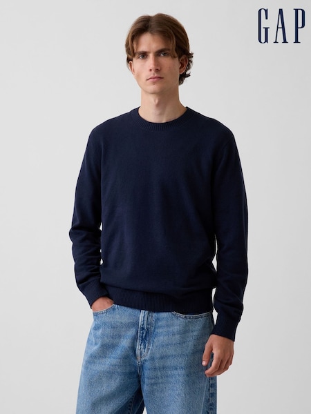 Navy - Regular Gap Cashsoft Crew Jumper