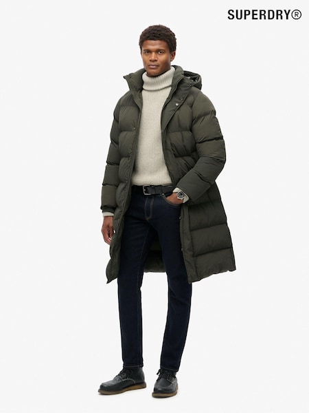Verde măsliniu - Superdry Hanorac puffer lungă (803407) | 701 LEI