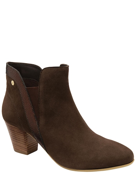 Ravel Brown Dark Suede Leather Ankle Boots (803446) | €36
