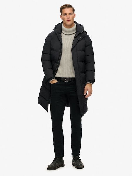 Negru - Superdry Hanorac puffer lungă (803569) | 601 LEI