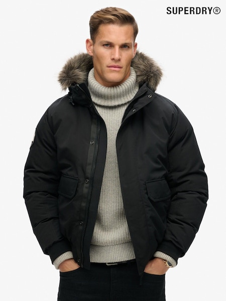 Струмінь чорний - Бомбер Superdry Everest Faux Fur Coat (803876) | 7 810 грн