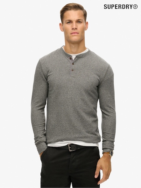 Superdry Heritage Dark Grey Merchant Grandad Top (803971) | R$ 445