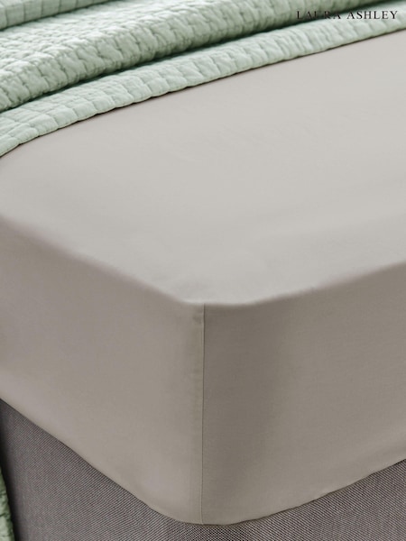 Laura Ashley Steel 200 Thread Count 100% Cotton Fitted Sheet (804024) | €33 - €46