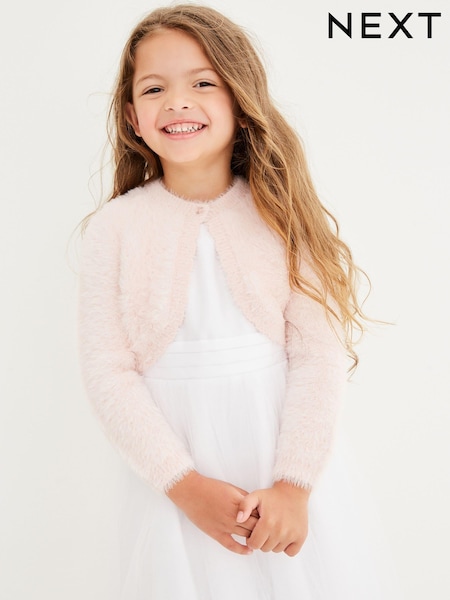 Pink Fluffy Shrug Cardigan (12mths-16yrs) (804109) | €25 - €32