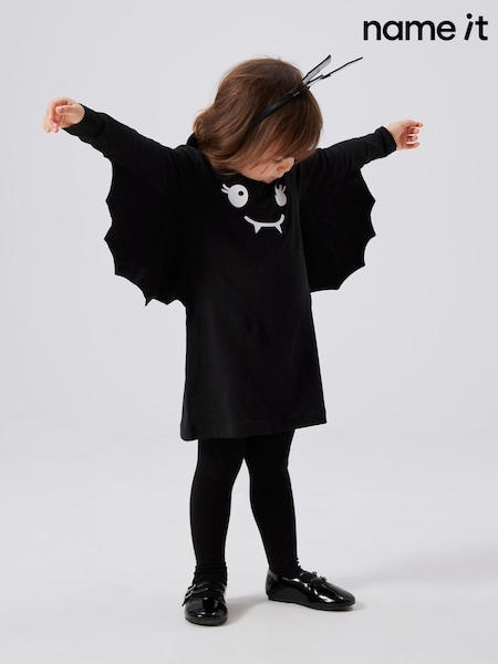 Negro - Vestido con mangas de murciélago para Halloween de Name It